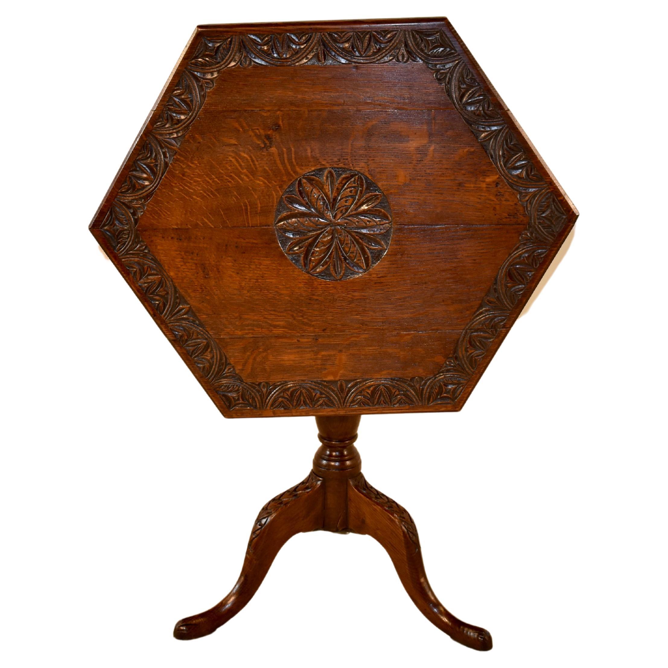 18th Century English Tilt Top Side Table For Sale