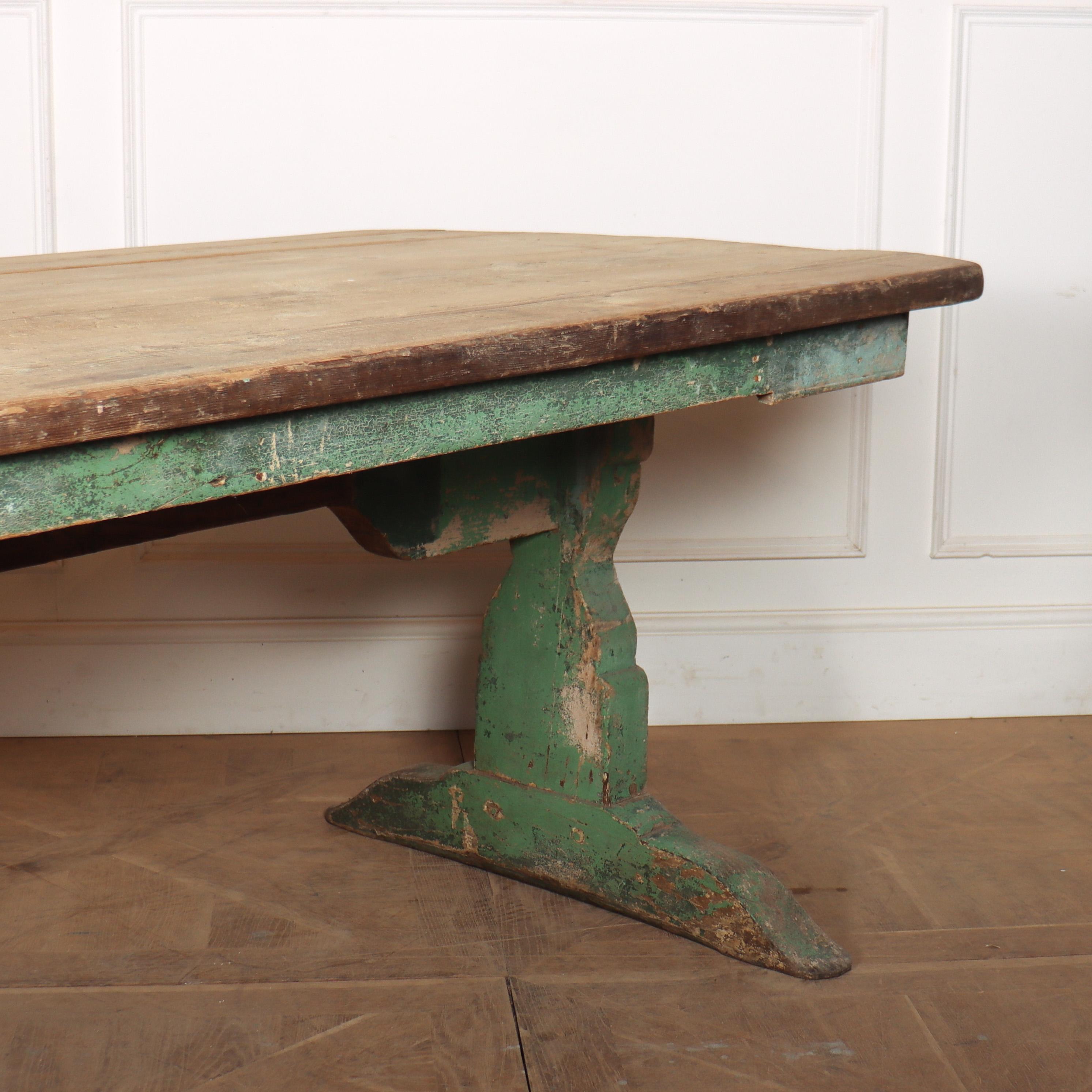 George III 18th Century English Trestle Table For Sale