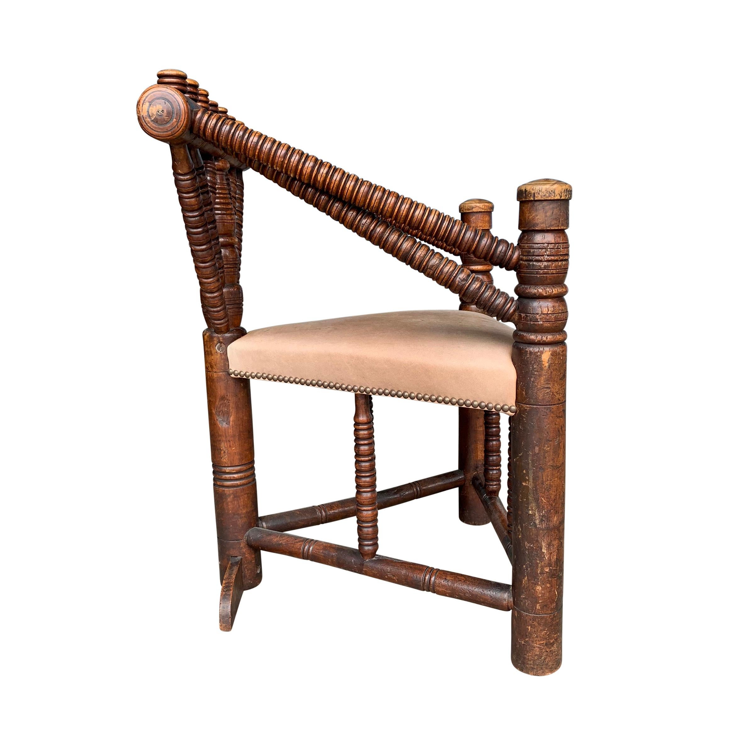 English Turner's Chair aus dem 18. Jahrhundert (Gedrechselt) im Angebot