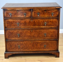 18th Century English Walnut and Oyster Veneer Chest of Drawers