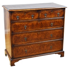 18th Century English Walnut and Oyster Veneer Chest of Drawers