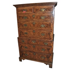 18th Century English Walnut Chest on Chest