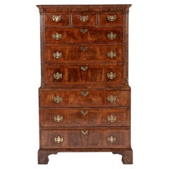 18th Century English Walnut Chest on Chest