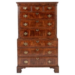 18th Century English Walnut Chest on Chest