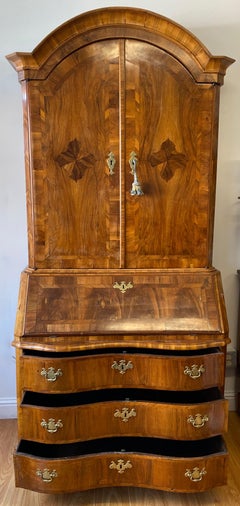 18th Century English Walnut and Secretary with Drop Front Desk