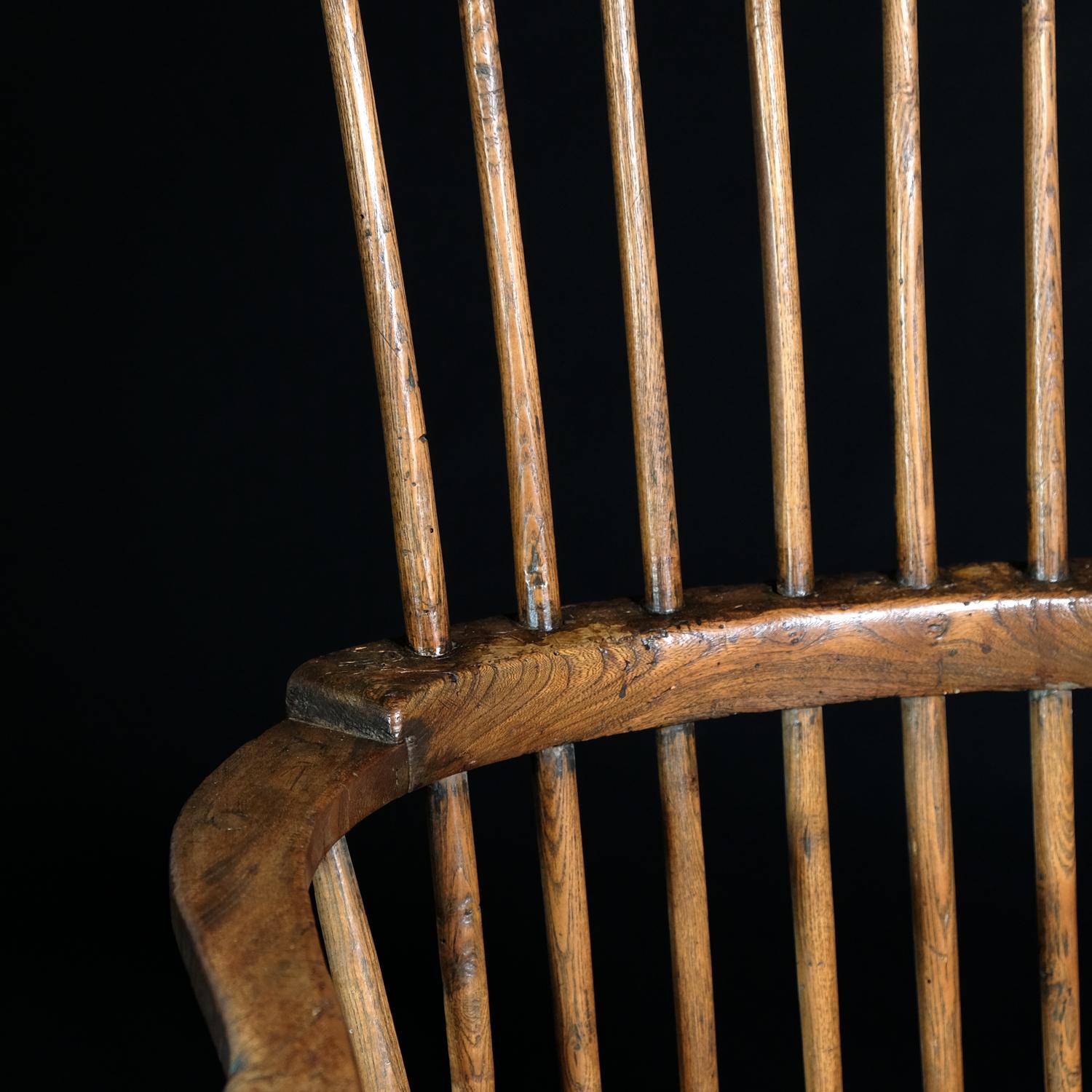 18th Century English West Country Comb Back Windsor Chair, Primitive Rustic, Elm 1