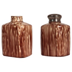 Jarra de té inglesa del siglo XVIII con esmalte de carey tipo Whieldon