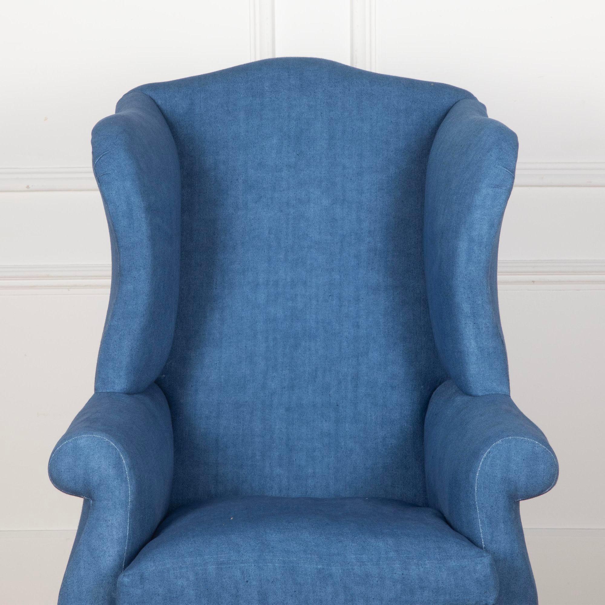 Mid-18th Century 18th Century English Wingback Armchair For Sale