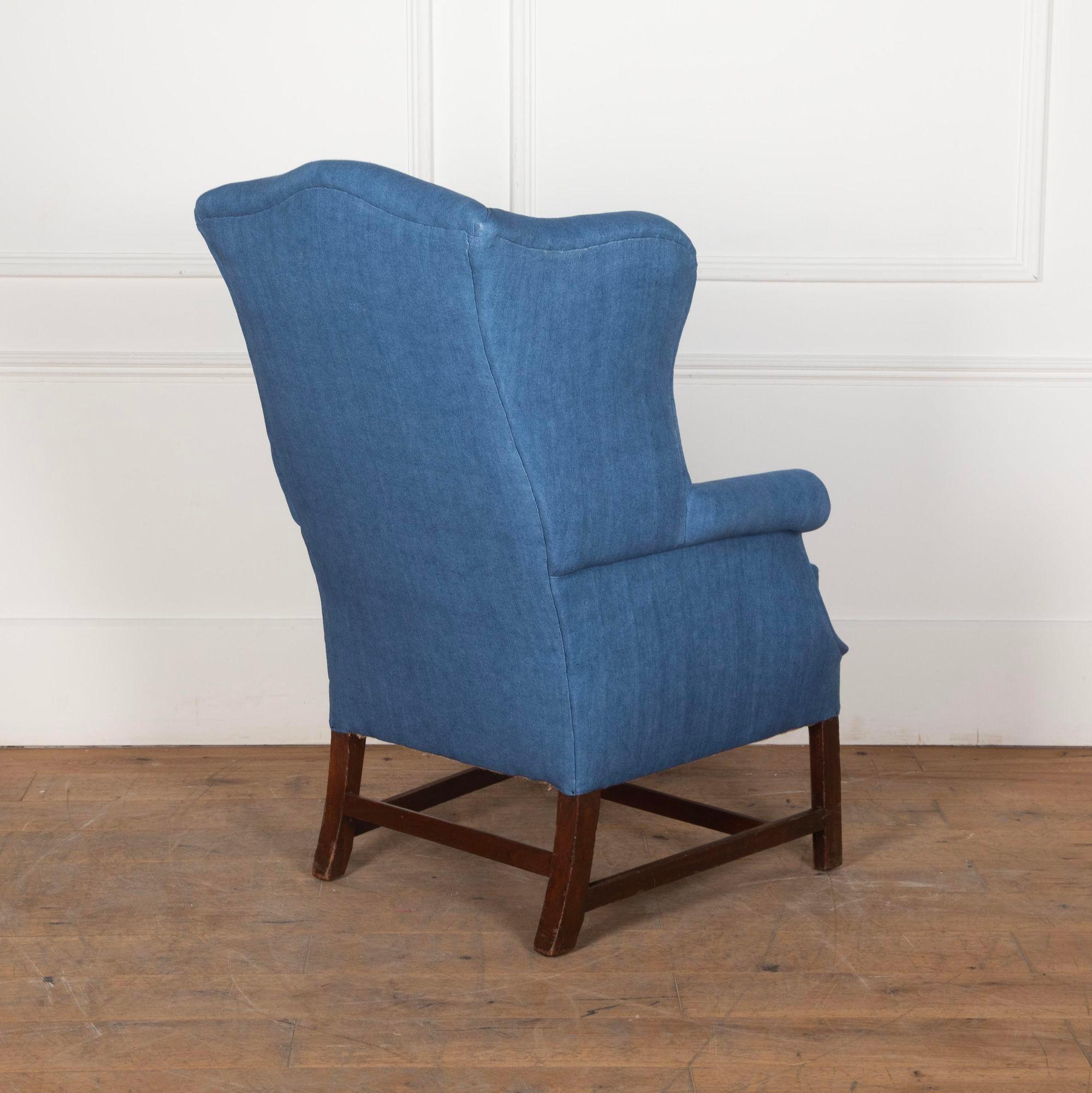 18th Century English Wingback Armchair For Sale 2