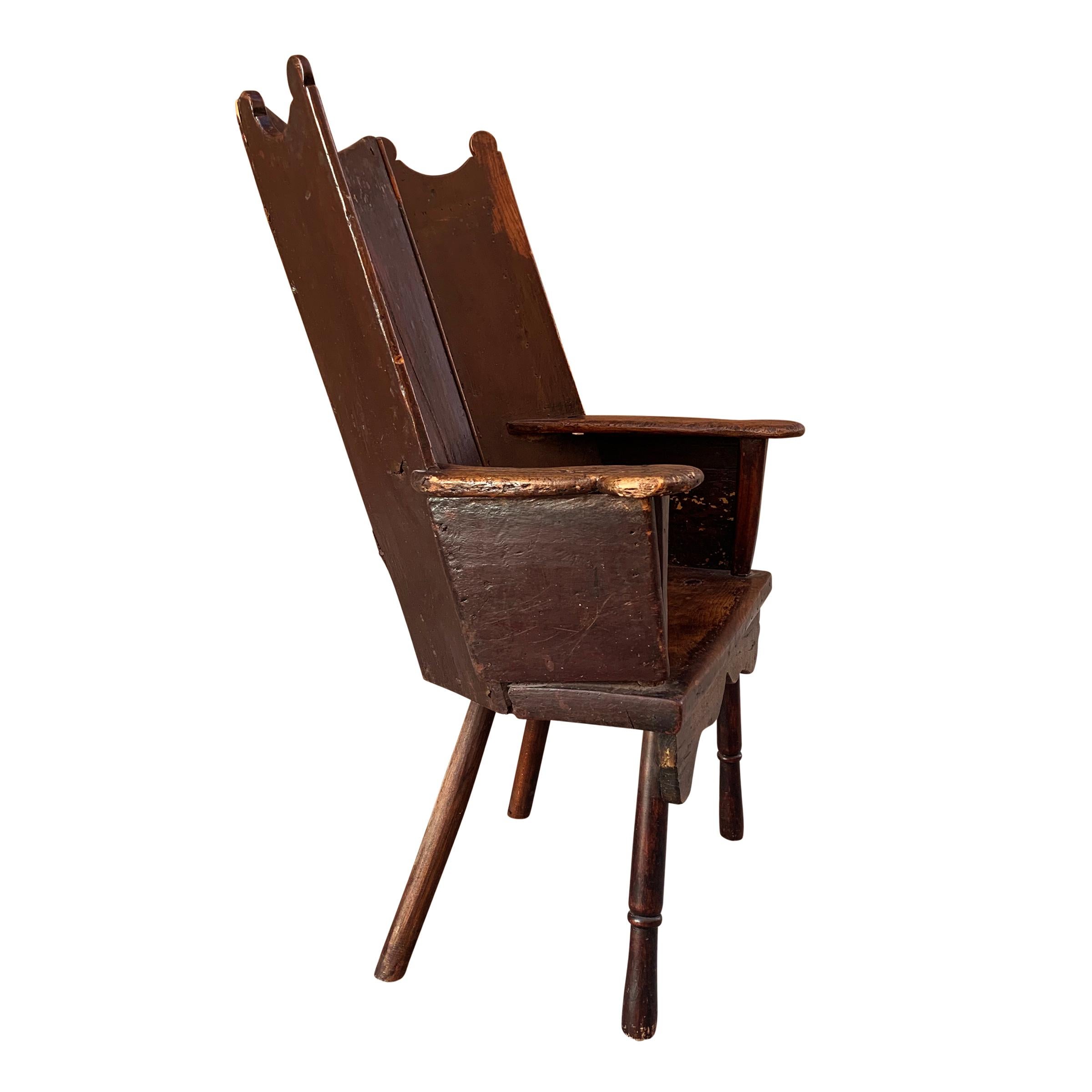 18th Century English Wingback Chair In Good Condition In Chicago, IL