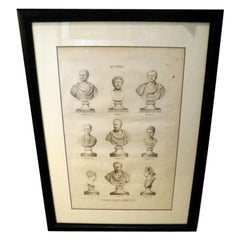 18th Century Engraving of Busts 2