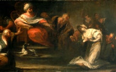 18th Century, Esther and Ahasuerus Oil Painting on Canvas