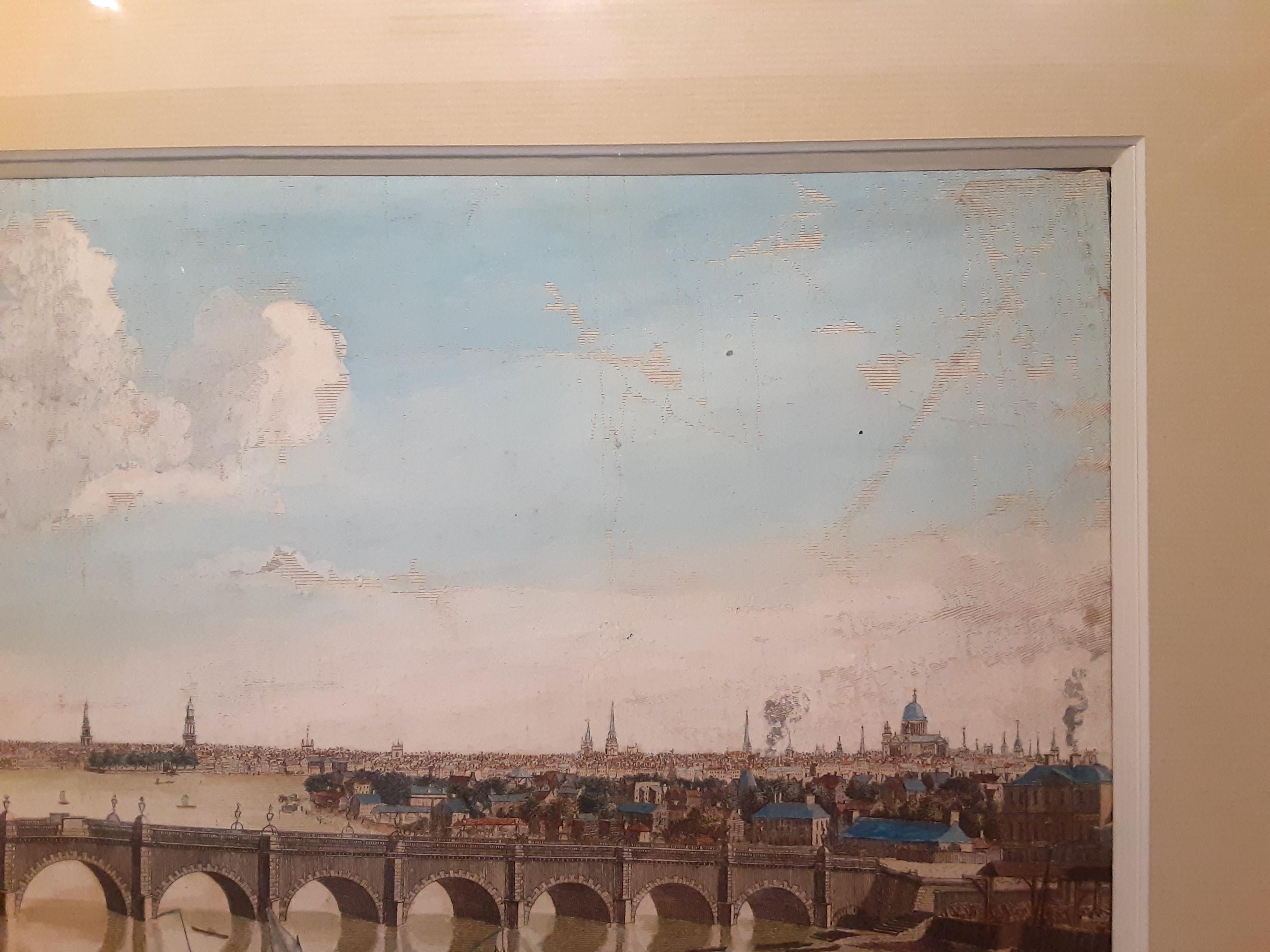 Aguafuerte del siglo XVIII del puente de Westminster, Londres en venta 2
