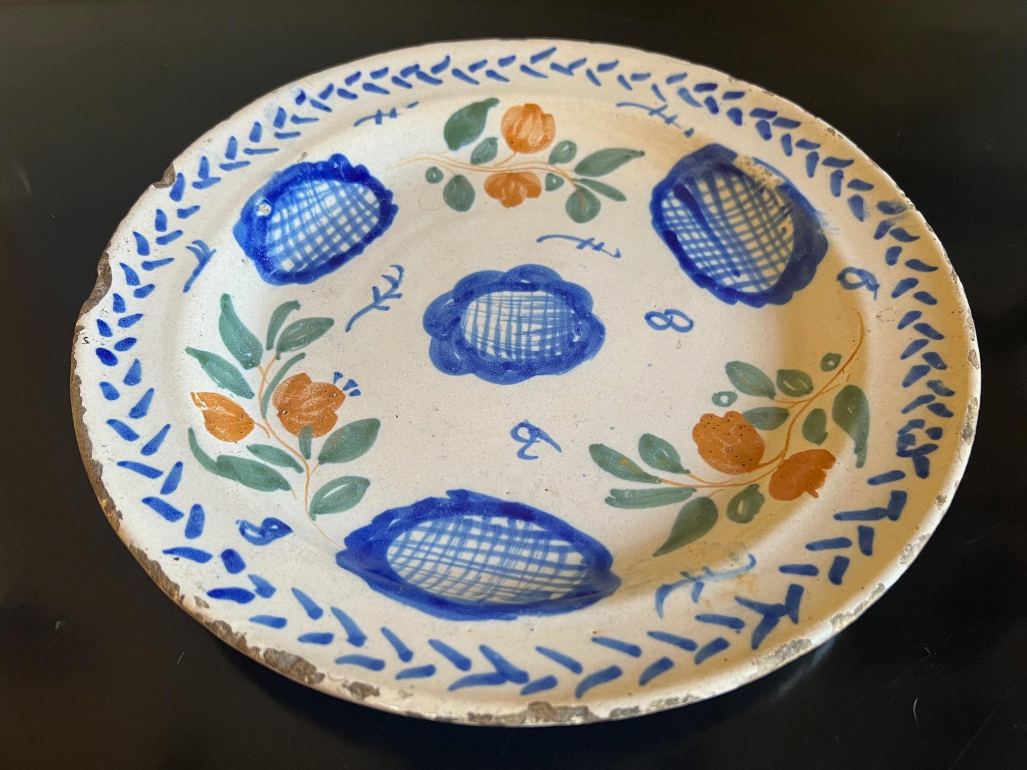 Ceramic 18th Century European Charger For Sale