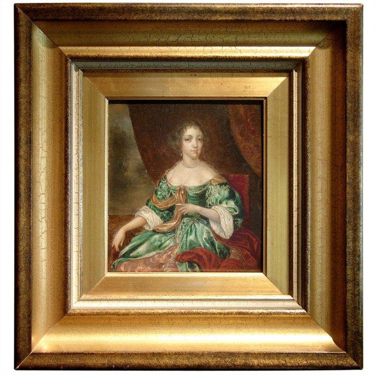 18th Century European Oil on Board Portrait of a Lady