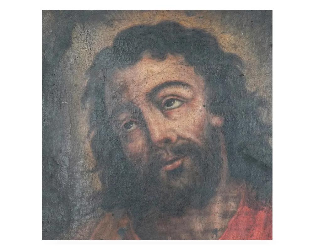 18th Century European Oil on Canvas Painting Depicting St John the Evangelist 3