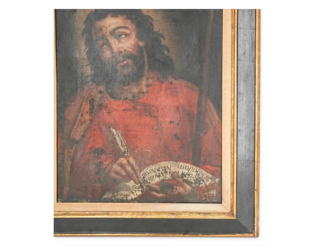 18th Century European Oil on Canvas Painting Depicting St John the Evangelist 4