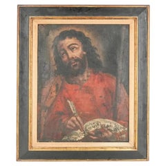 18th Century European Oil on Canvas Painting Depicting St John the Evangelist