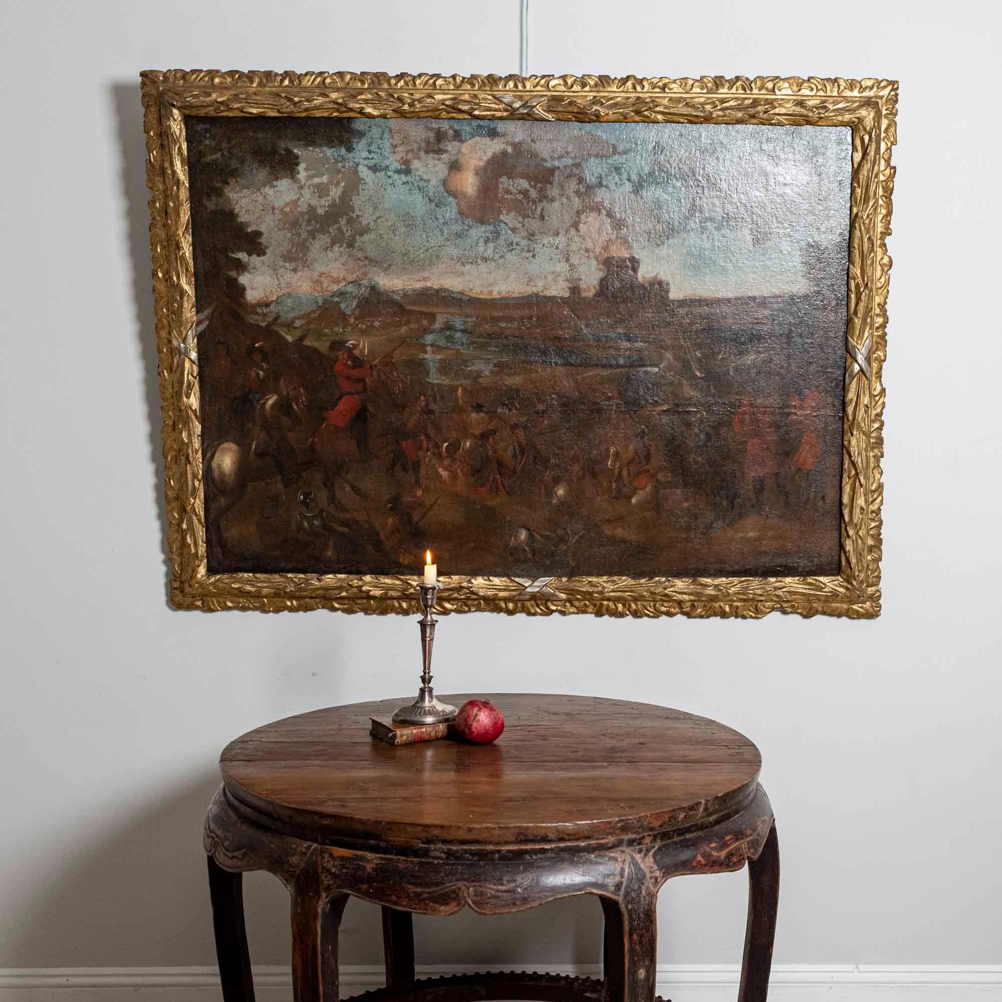 18th Century Dutch oil painting after Jan Wyck of the battle of Boyne  For Sale 7