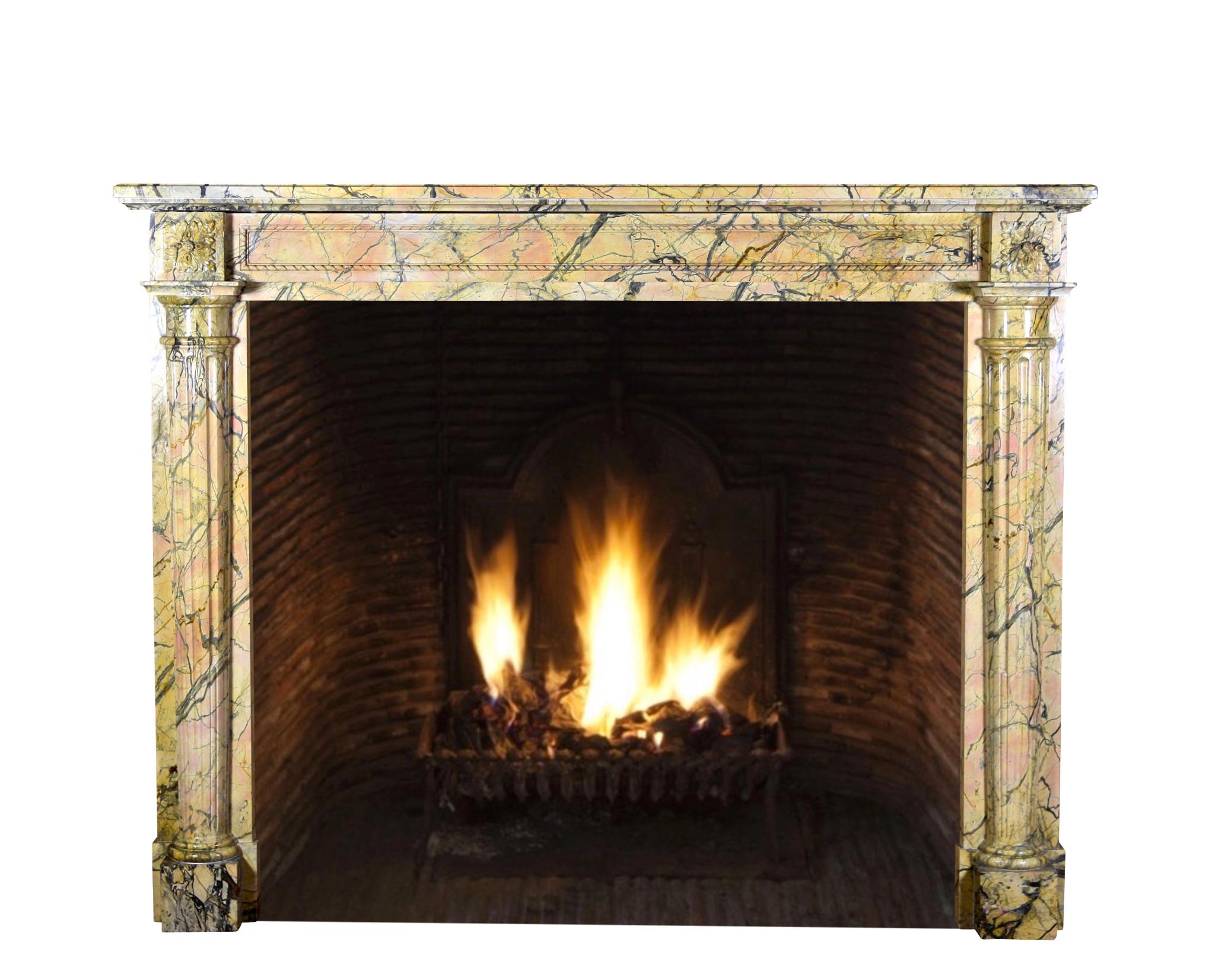 18th Century Exceptional European Original Antique Fireplace Mantle For Sale 3