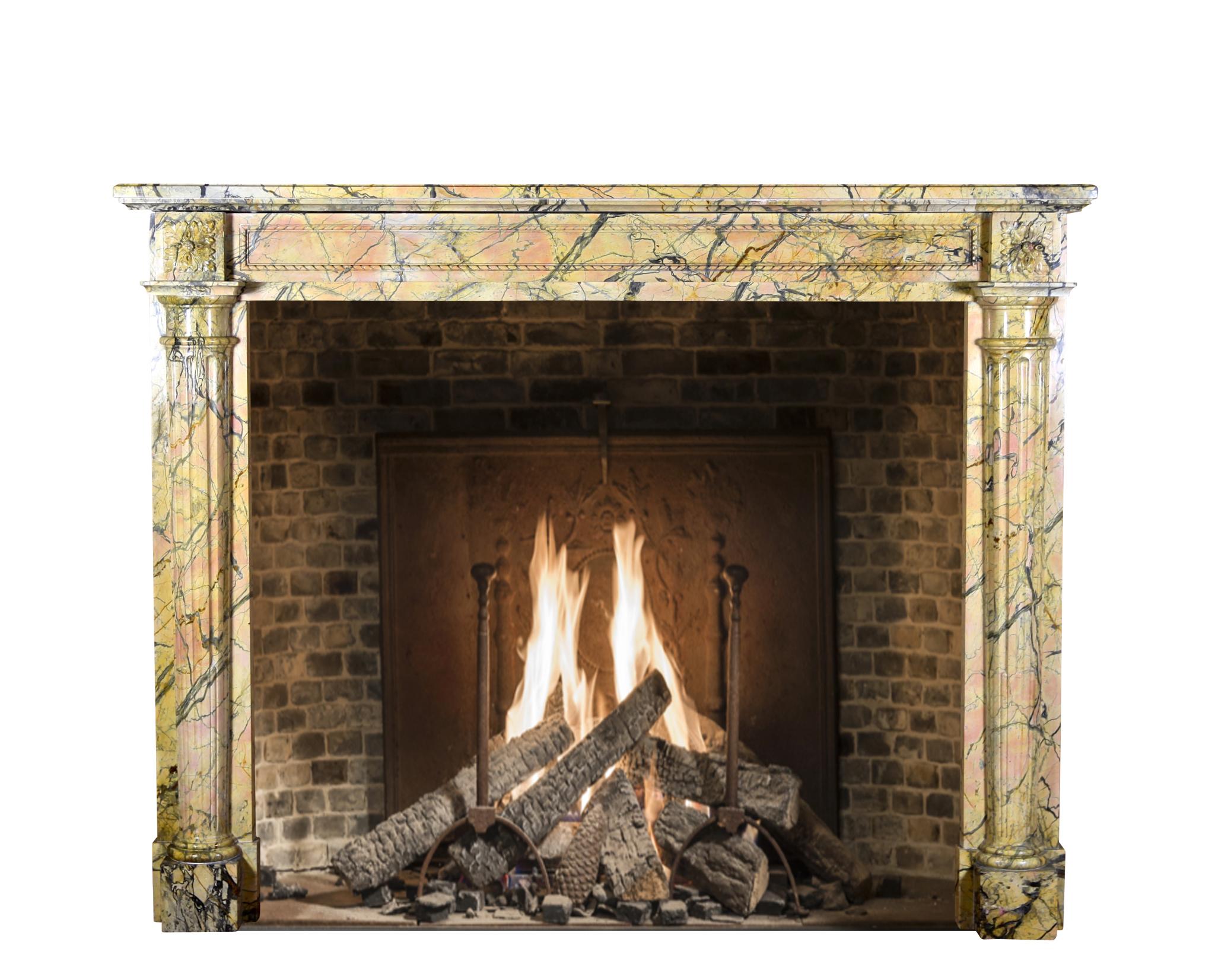 18th Century Exceptional European Original Antique Fireplace Mantle For Sale 4