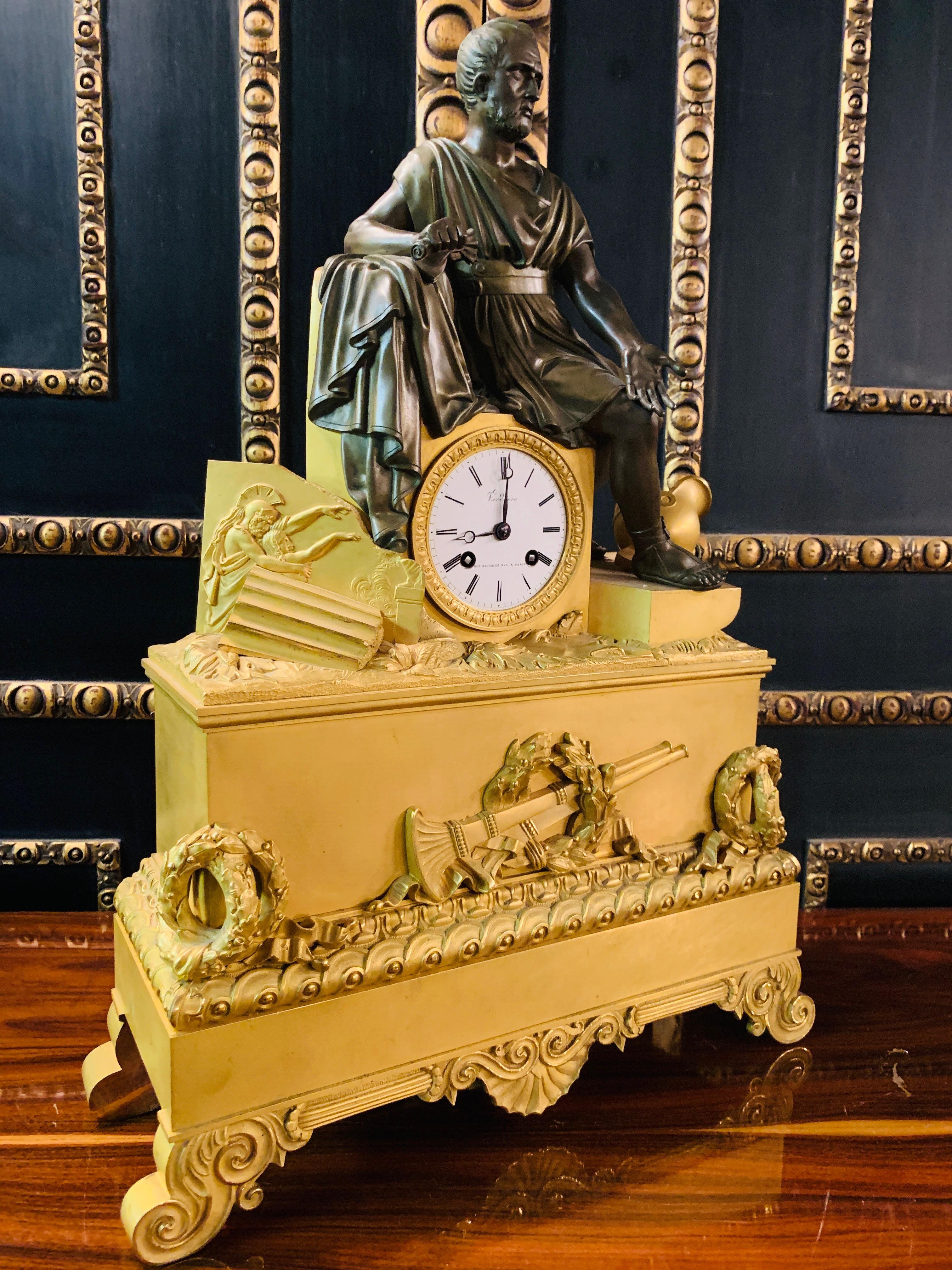 18th Century Exquisite French Roman Figural Table Clock 2