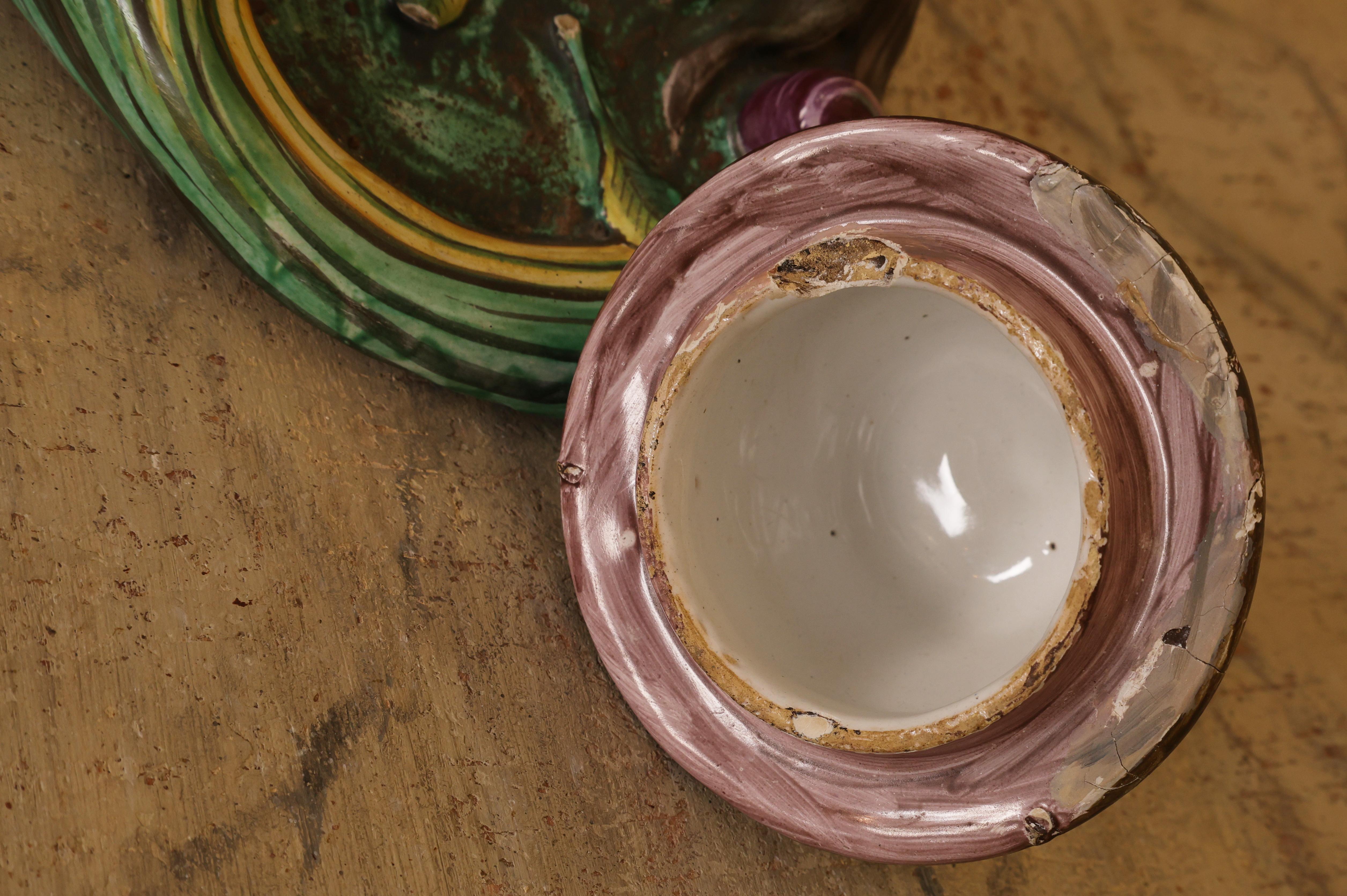 Vaso da terrazza in maiolica del XVIII secolo in vendita 2