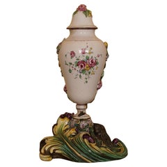 Vaso da terrazza in maiolica del XVIII secolo