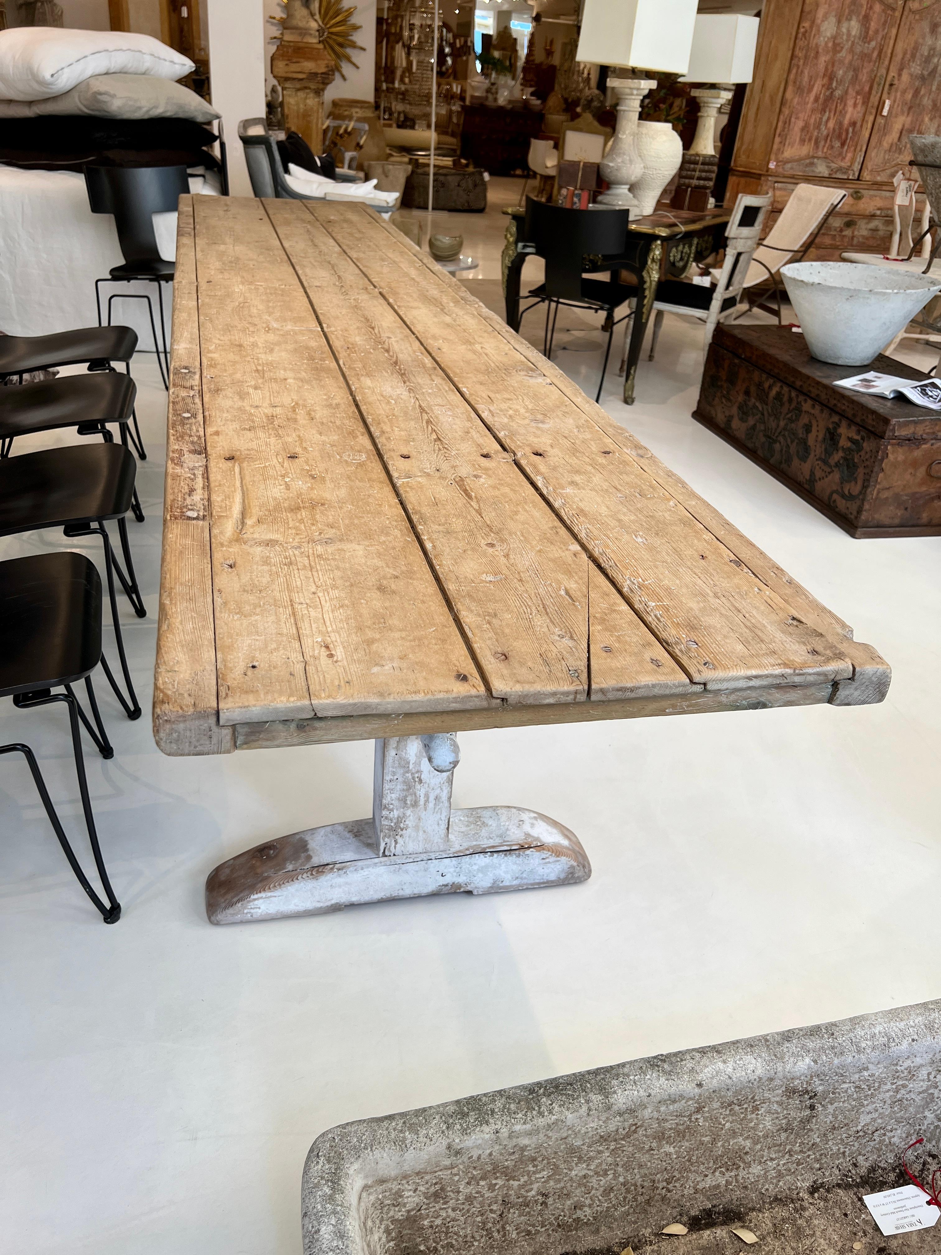 Wood 18th Century Farm Table For Sale