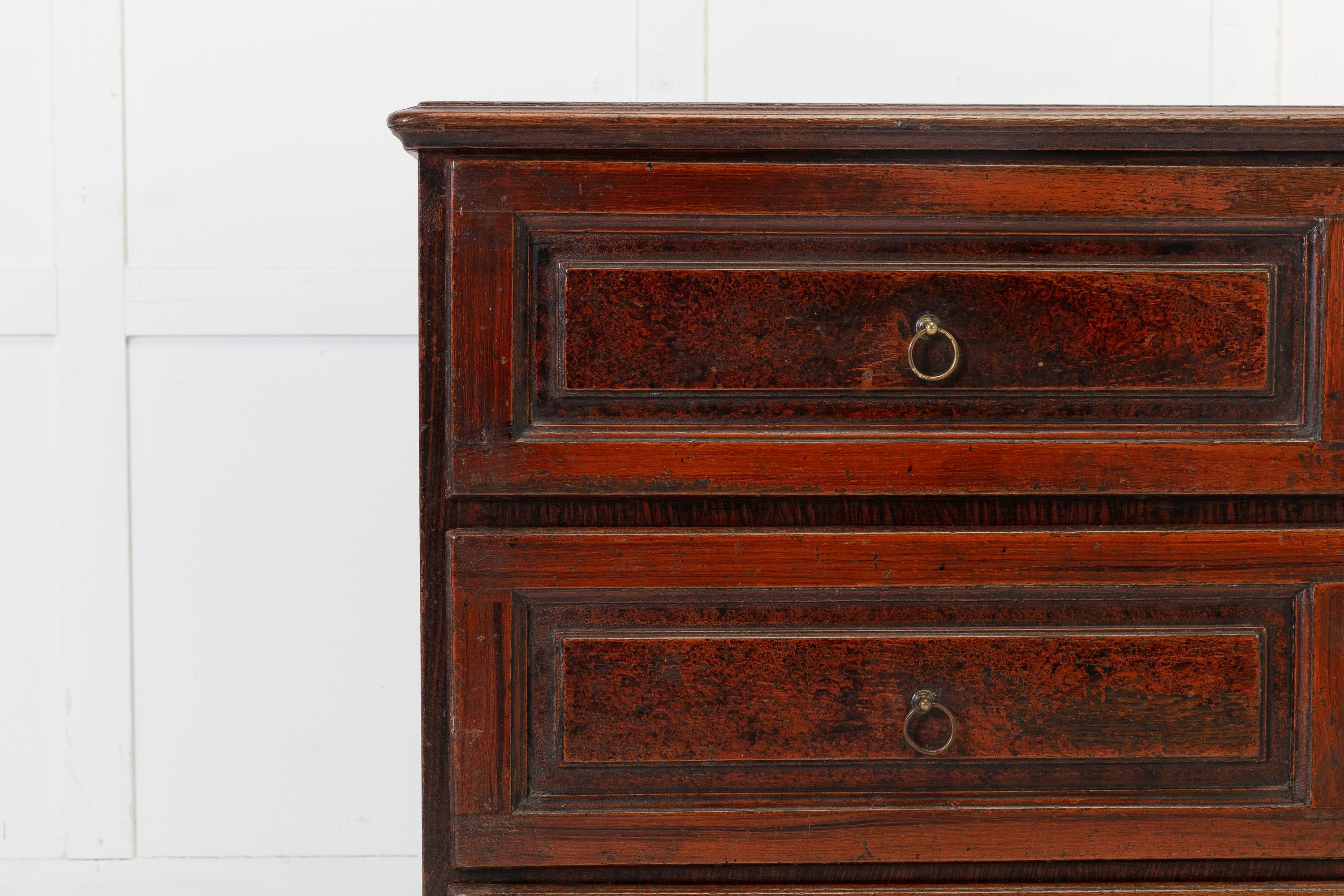 18th Century and Earlier 18th Century Faux Wood Commode For Sale