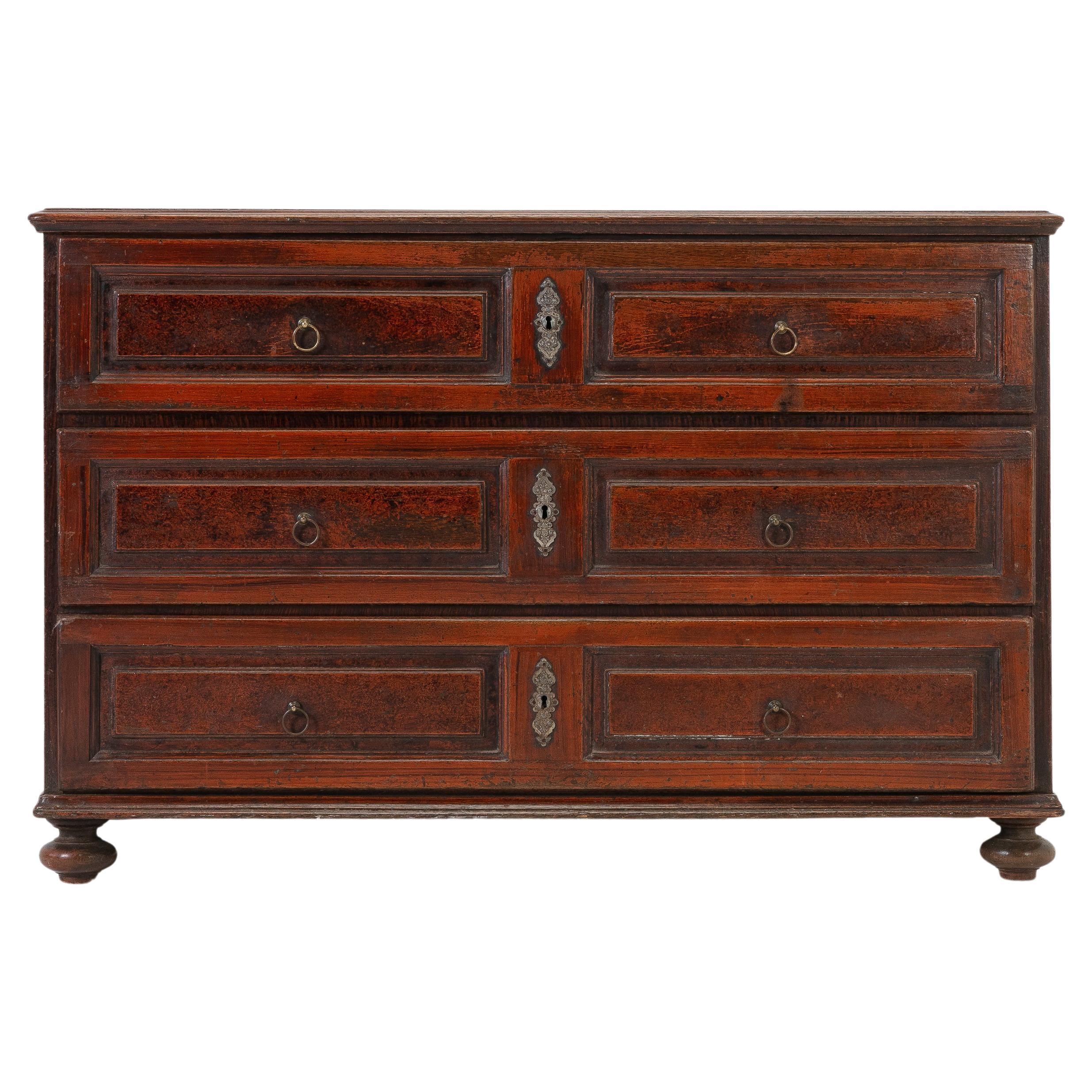 18th Century Faux Wood Commode For Sale