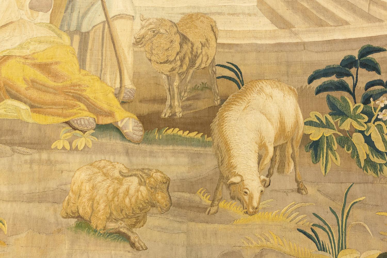 Figurativer antiker Wandteppich aus dem 18. Jahrhundert (Baumwolle) im Angebot