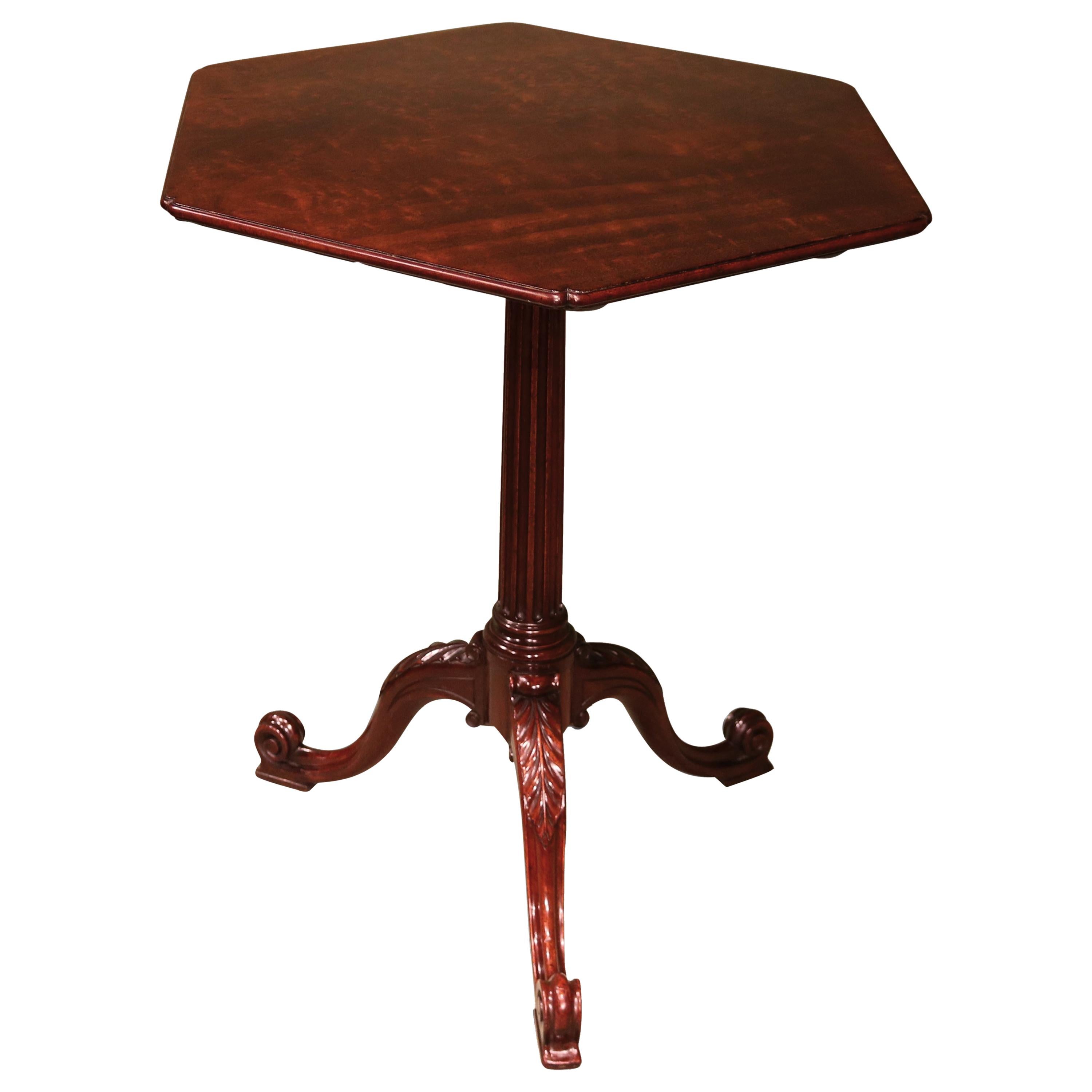 18th Century Figured Mahogany Tripod Table