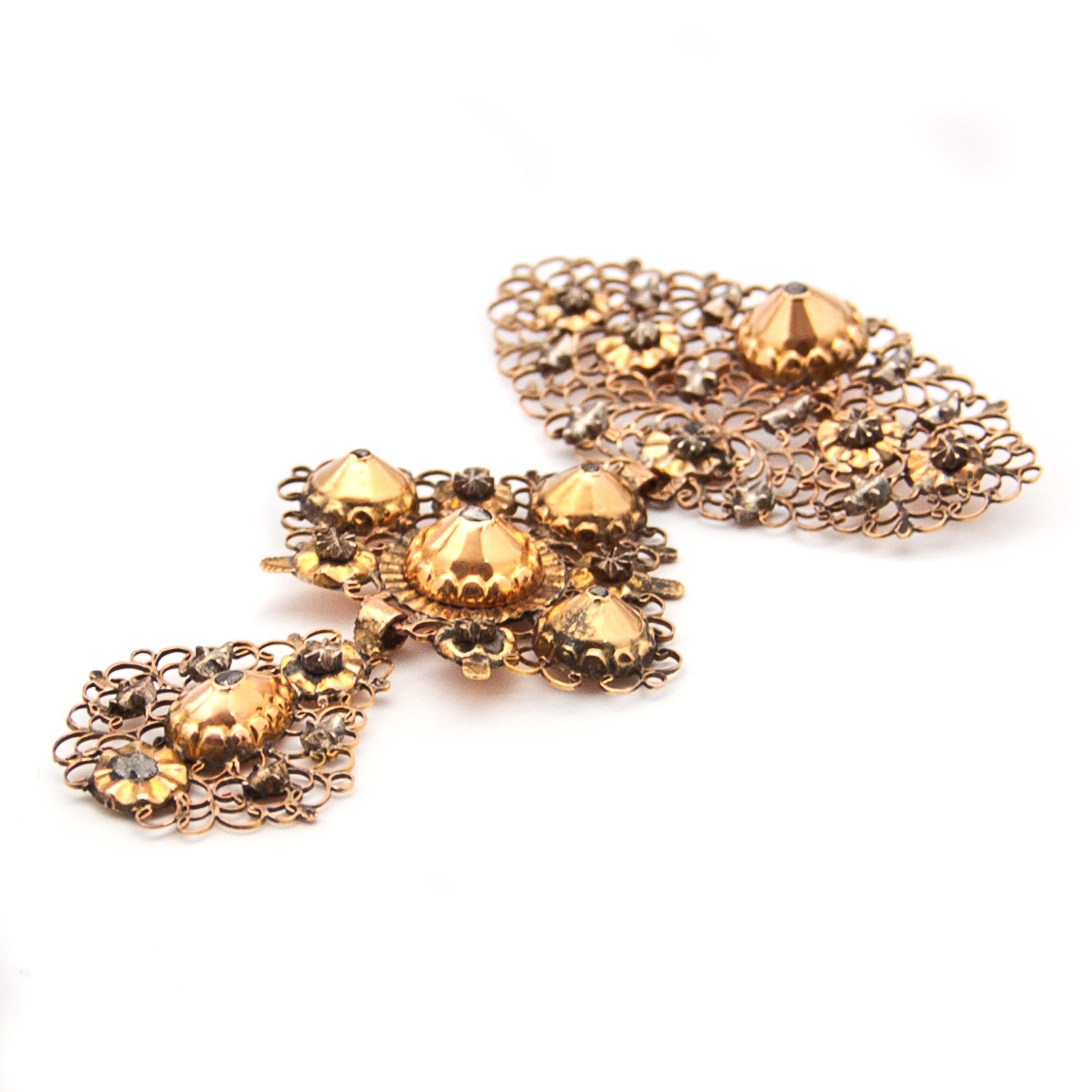 Antiker 1750er Diamant und 18K Gold Kreuz Anhänger für Damen oder Herren im Angebot
