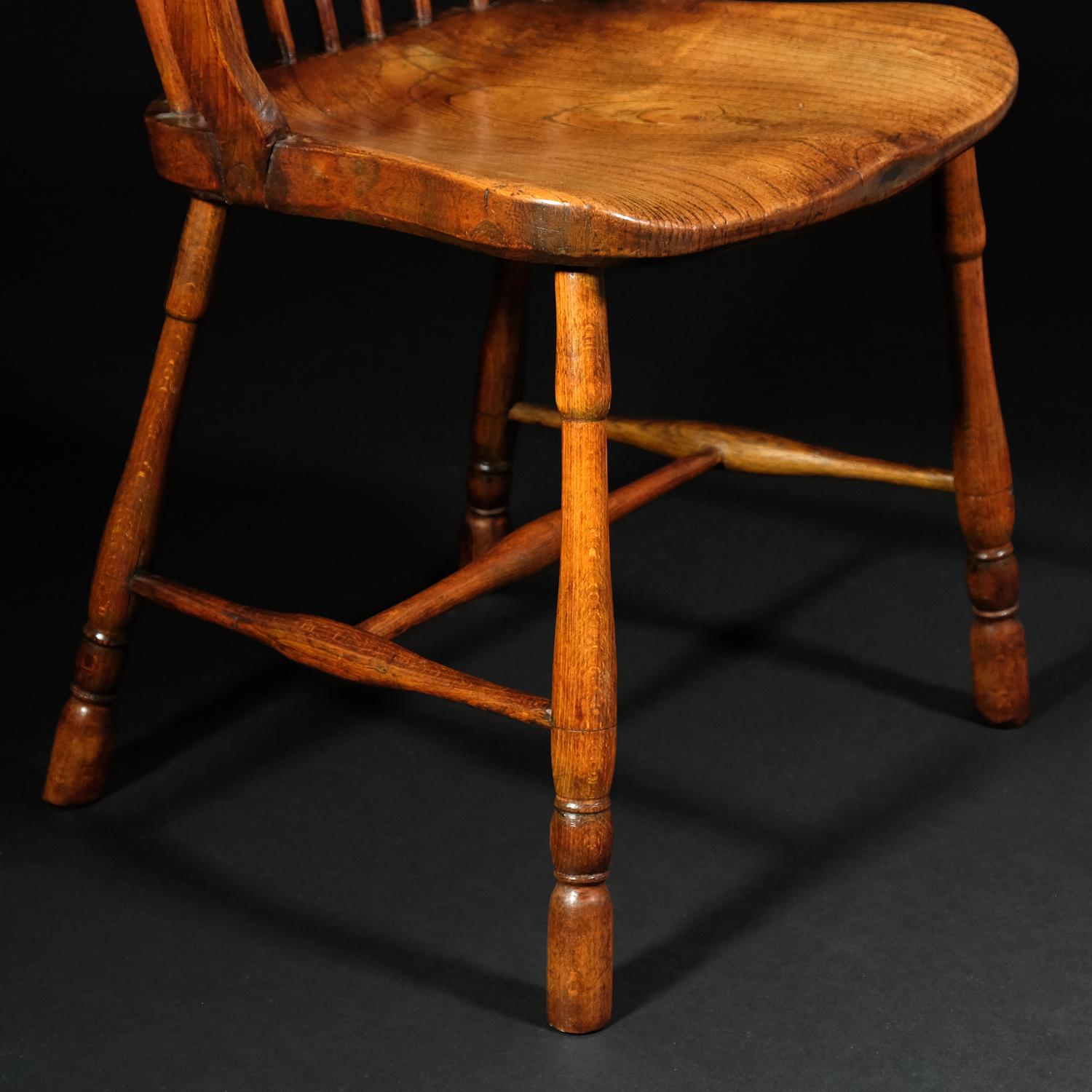 18th Century Fine English West Country Comb Back Windsor Chair, Fruitwood 5