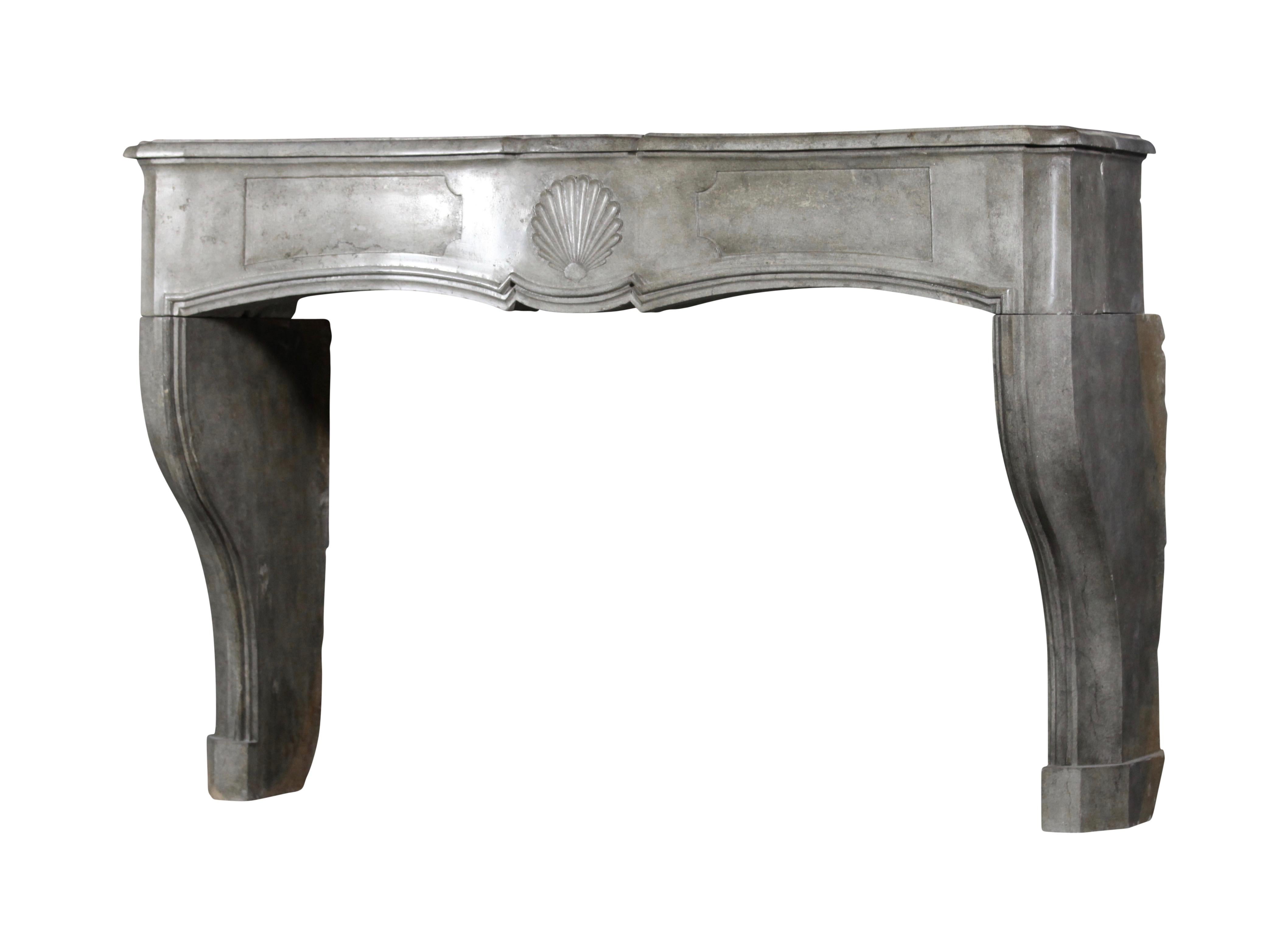 18th Century Fine European Grey Marble Stone Antique Fireplace Mantle For Sale 13