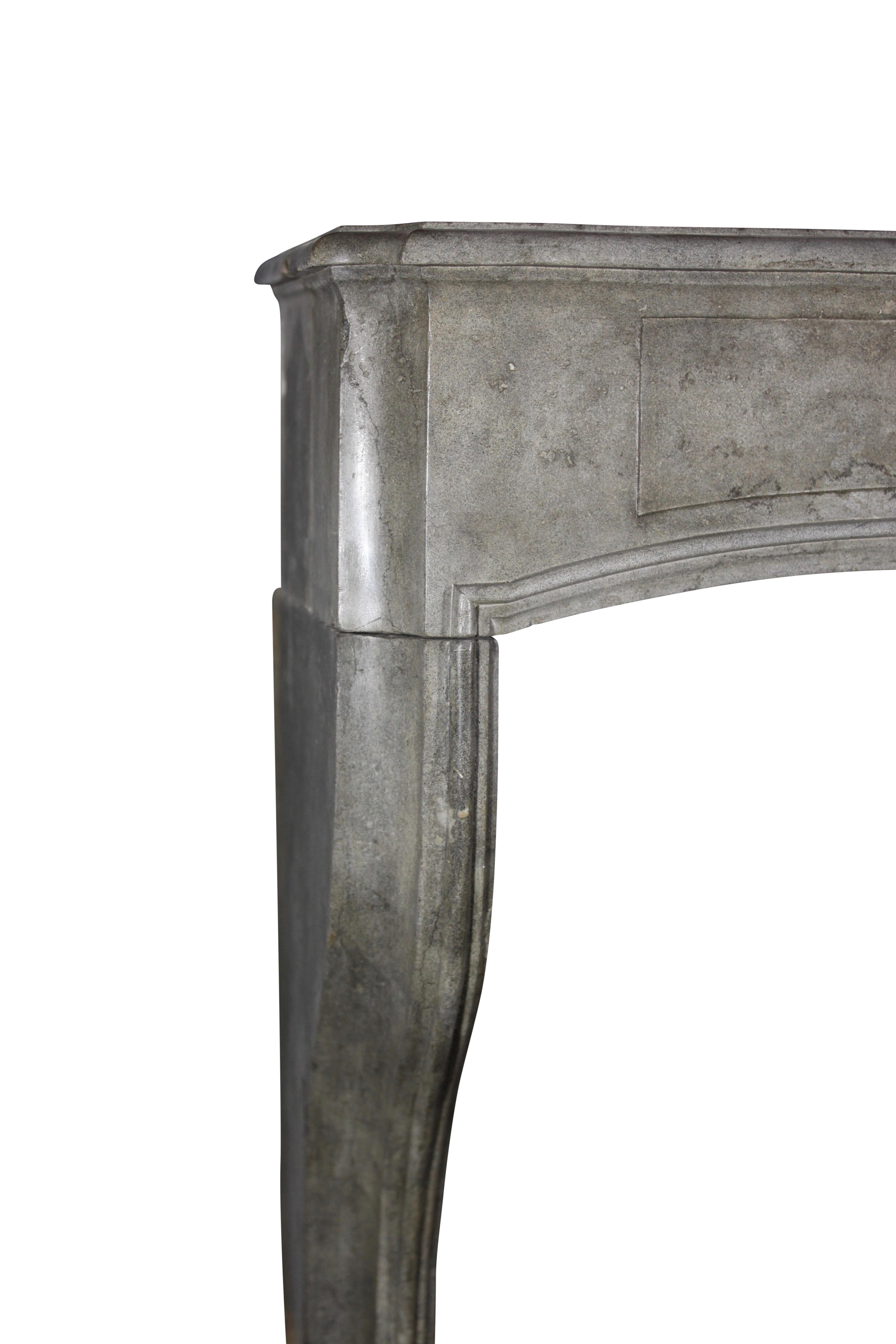 18th Century Fine European Grey Marble Stone Antique Fireplace Mantle For Sale 2