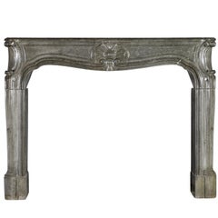 18th Century Fine European Original Antique Fireplace Surround