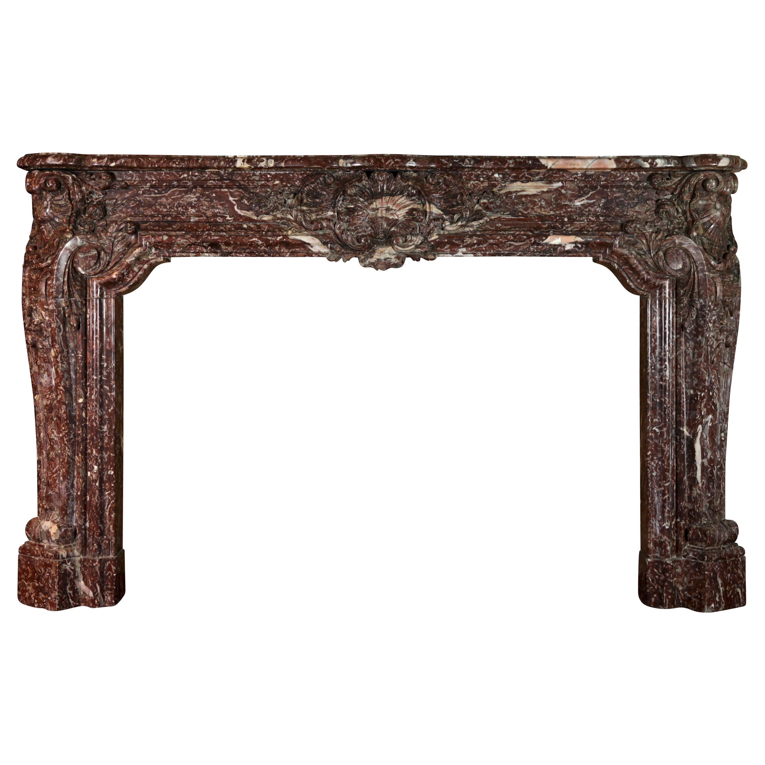 18th Century Fine European Palace Grand Marble Fireplace Surround For Sale