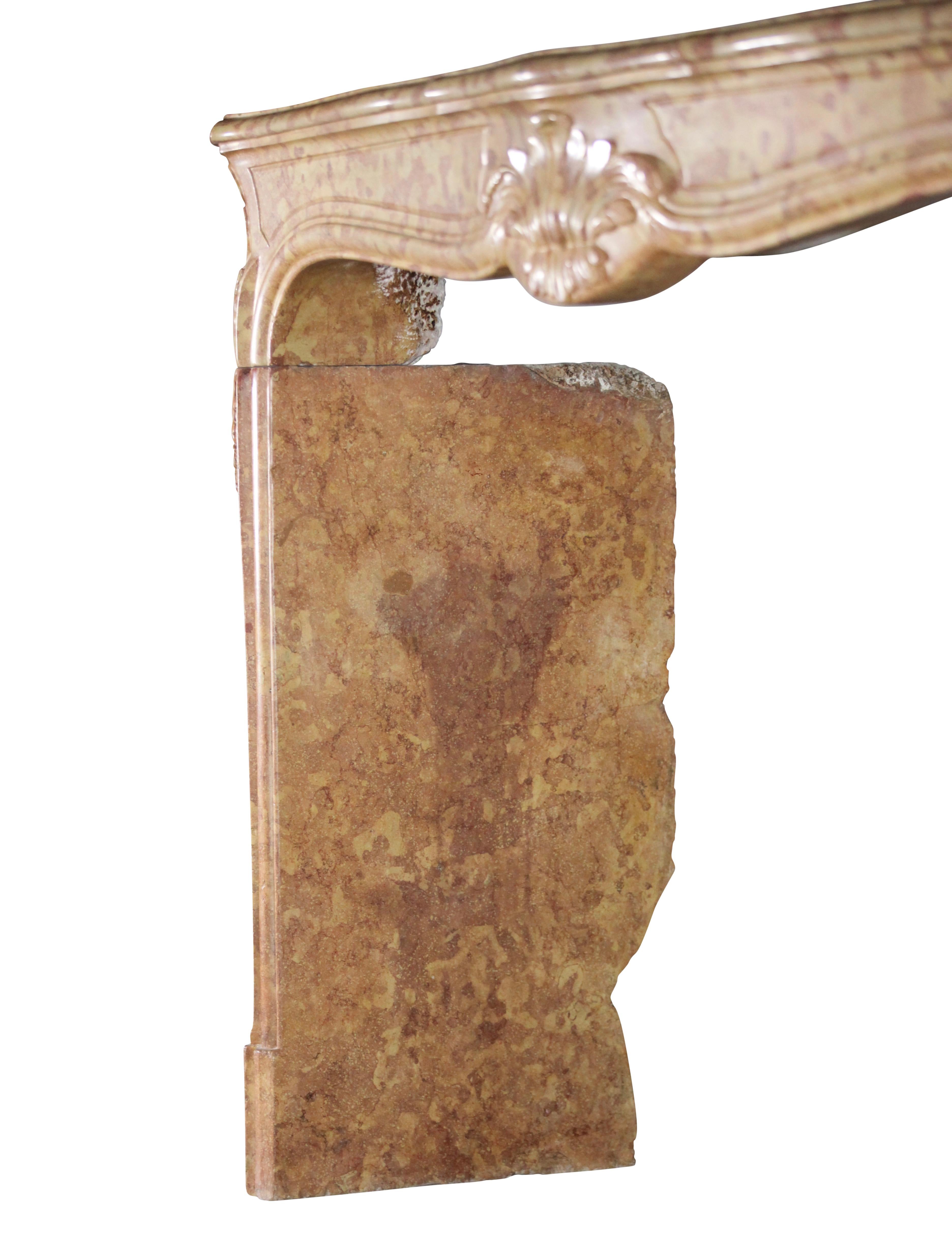Cheminée en pierre du 18ème siècle de style Régence française avec cadre vintage en pierre Excellent état - En vente à Beervelde, BE