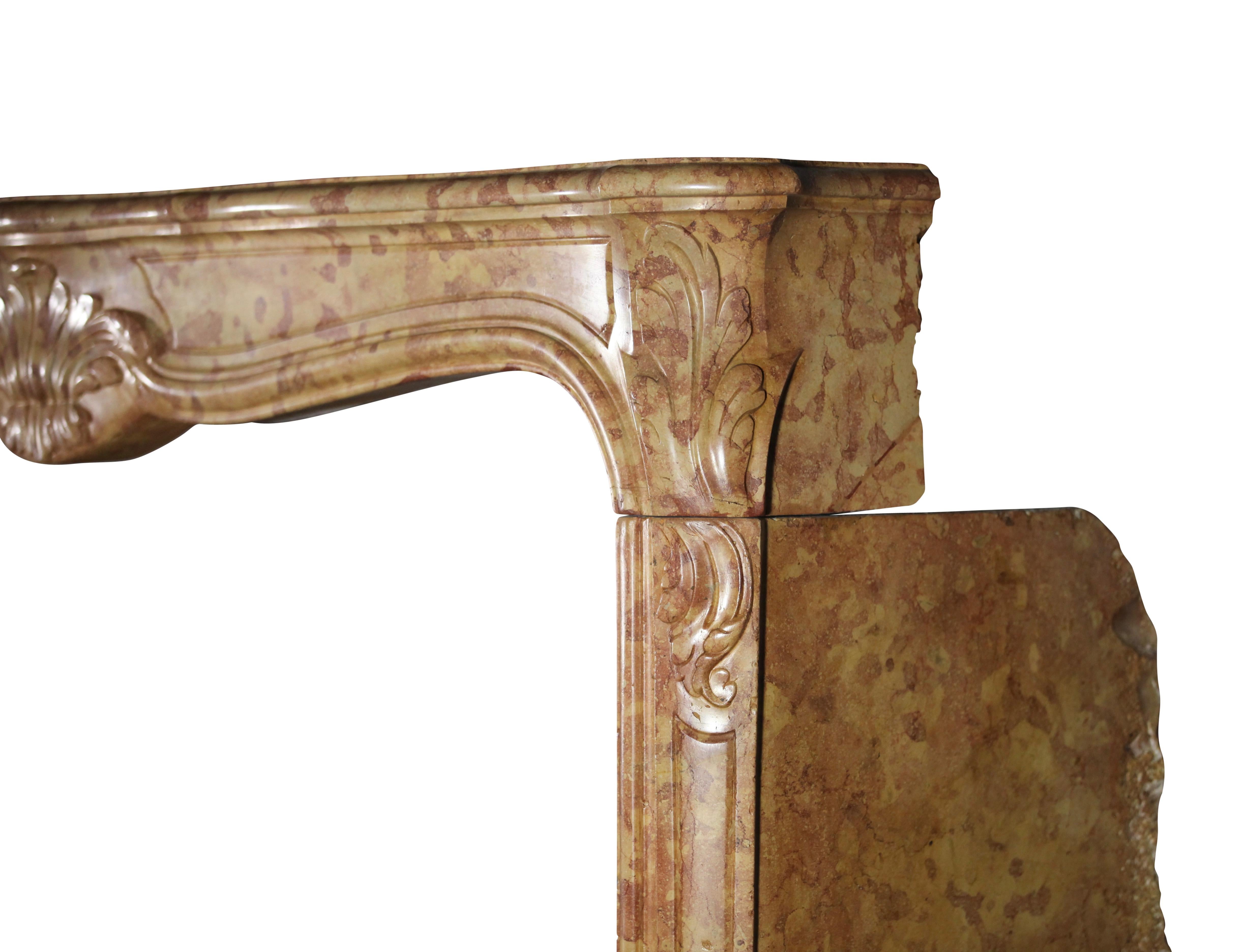 18th Century Fine French Regency Period Vintage Fireplace Surround in Stone For Sale 2