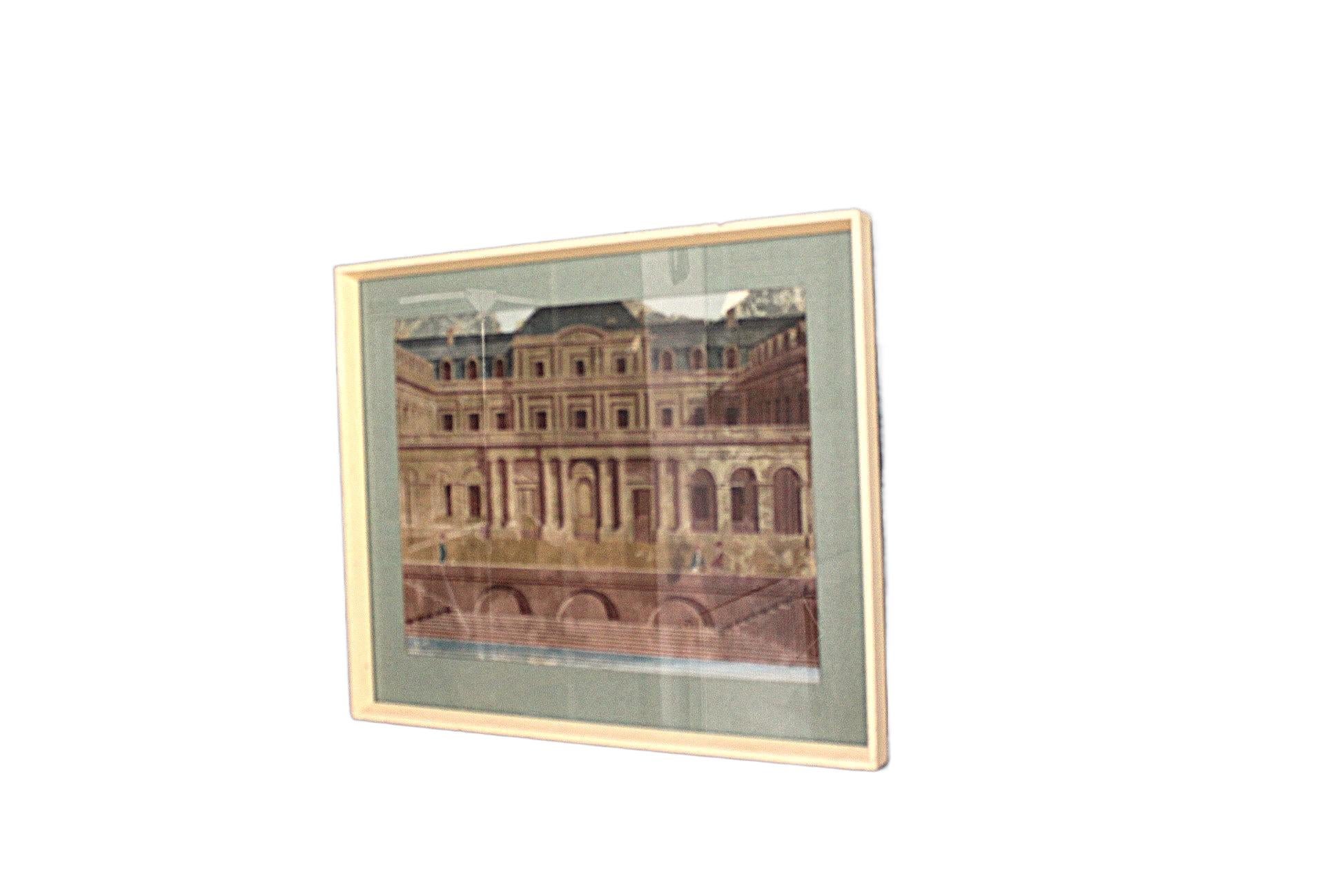 18th century Fine Italian Grand Tour gouache of Palladian Villa In condizioni deteriorate in vendita a Seaford, GB
