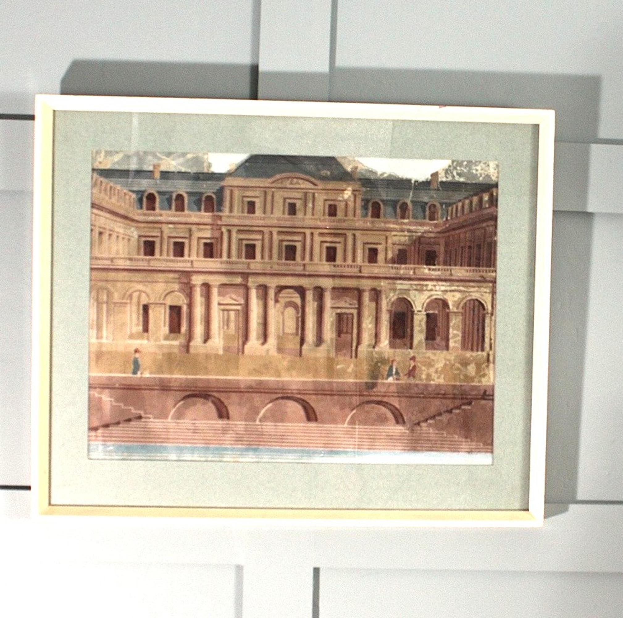 18th century Fine Italian Grand Tour gouache of Palladian Villa (18. Jahrhundert) im Angebot