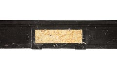 18th Century Fine Original Antique Fireplace Mantle in Black Fossil Stone