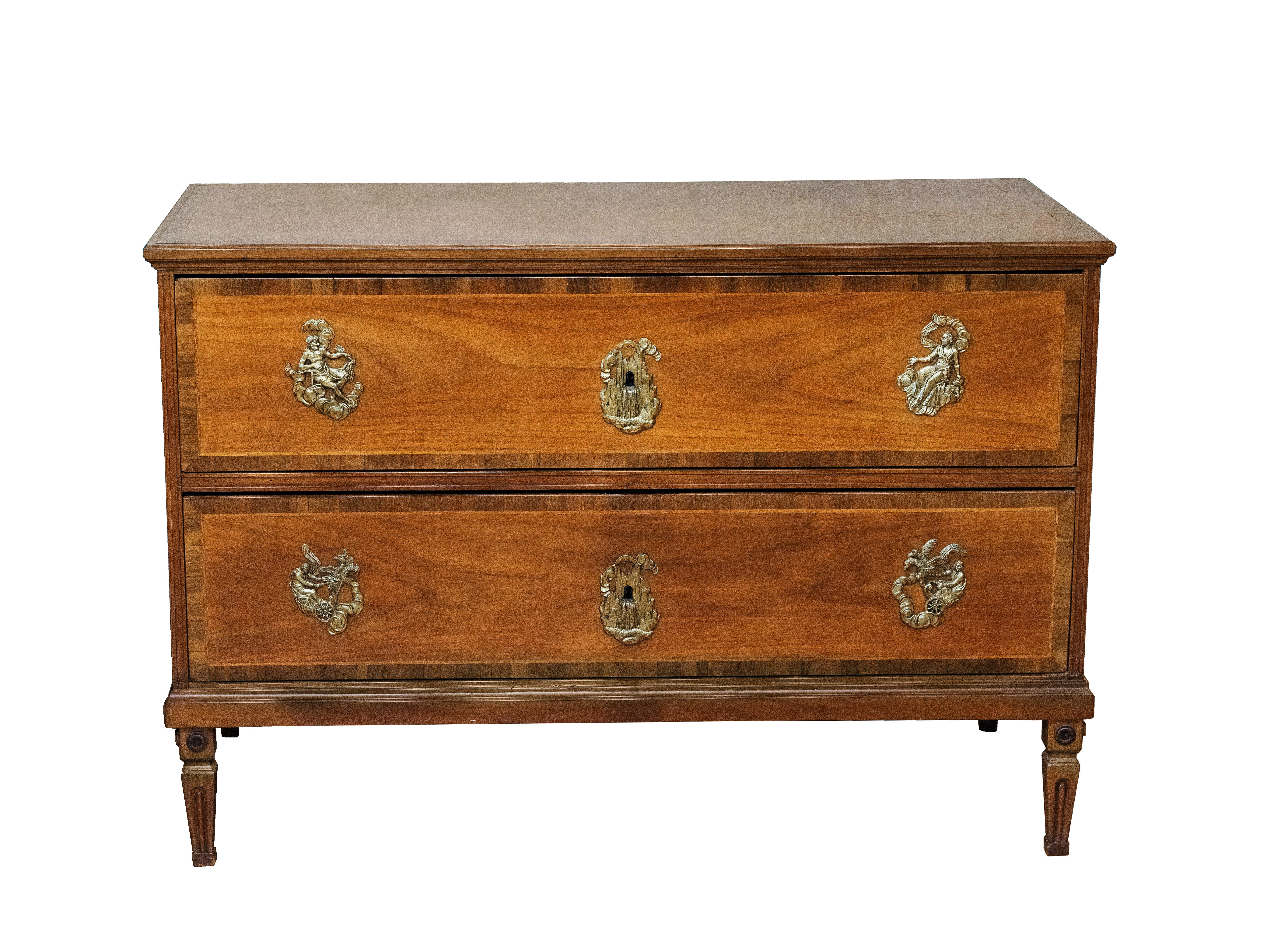 18th Century and Earlier 18th Century Pair of Neoclassical Commodes. Vienna, c. 1800. For Sale
