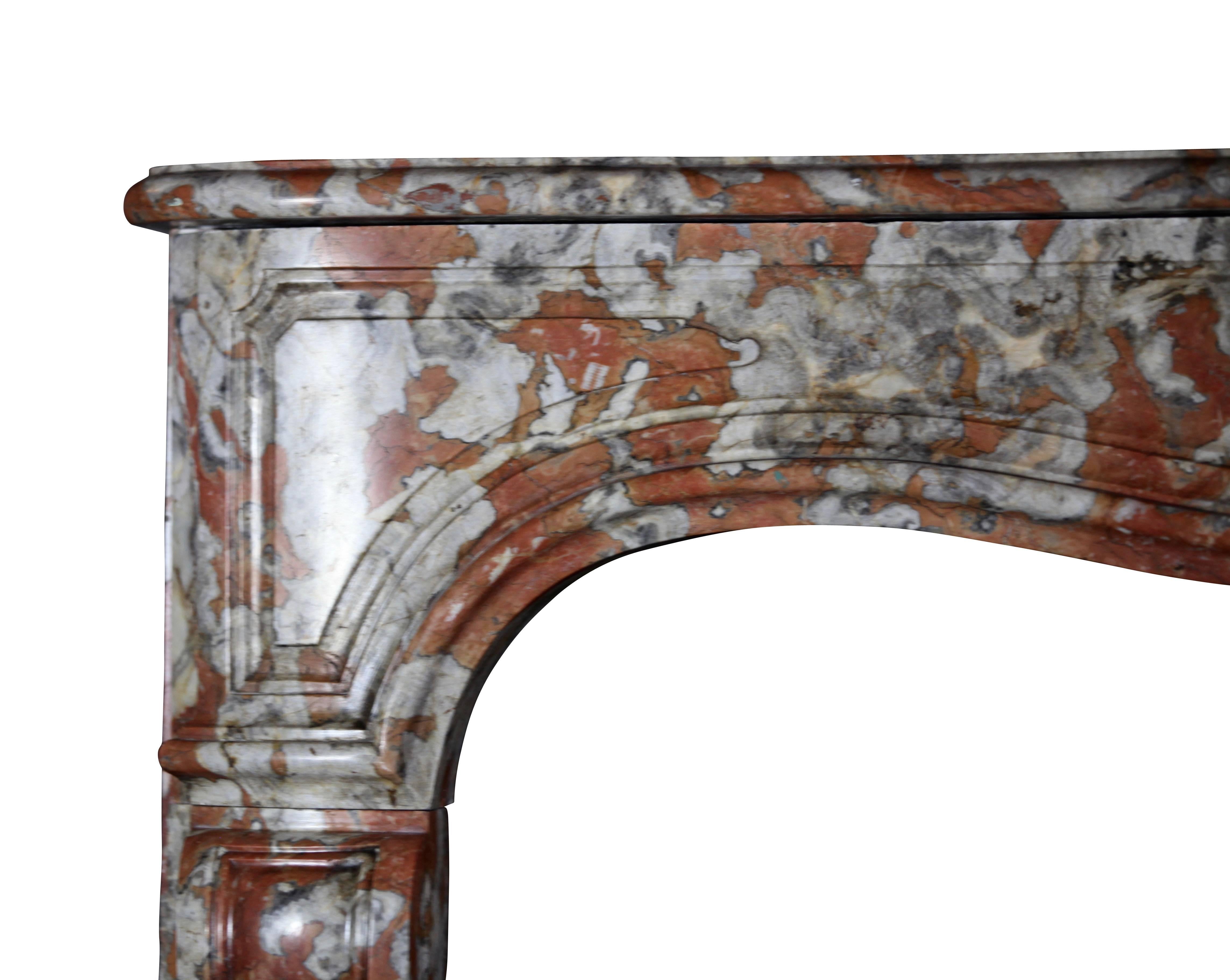 18th Century Fine Parisian Regency Antique Fireplace Surround in Marble 2