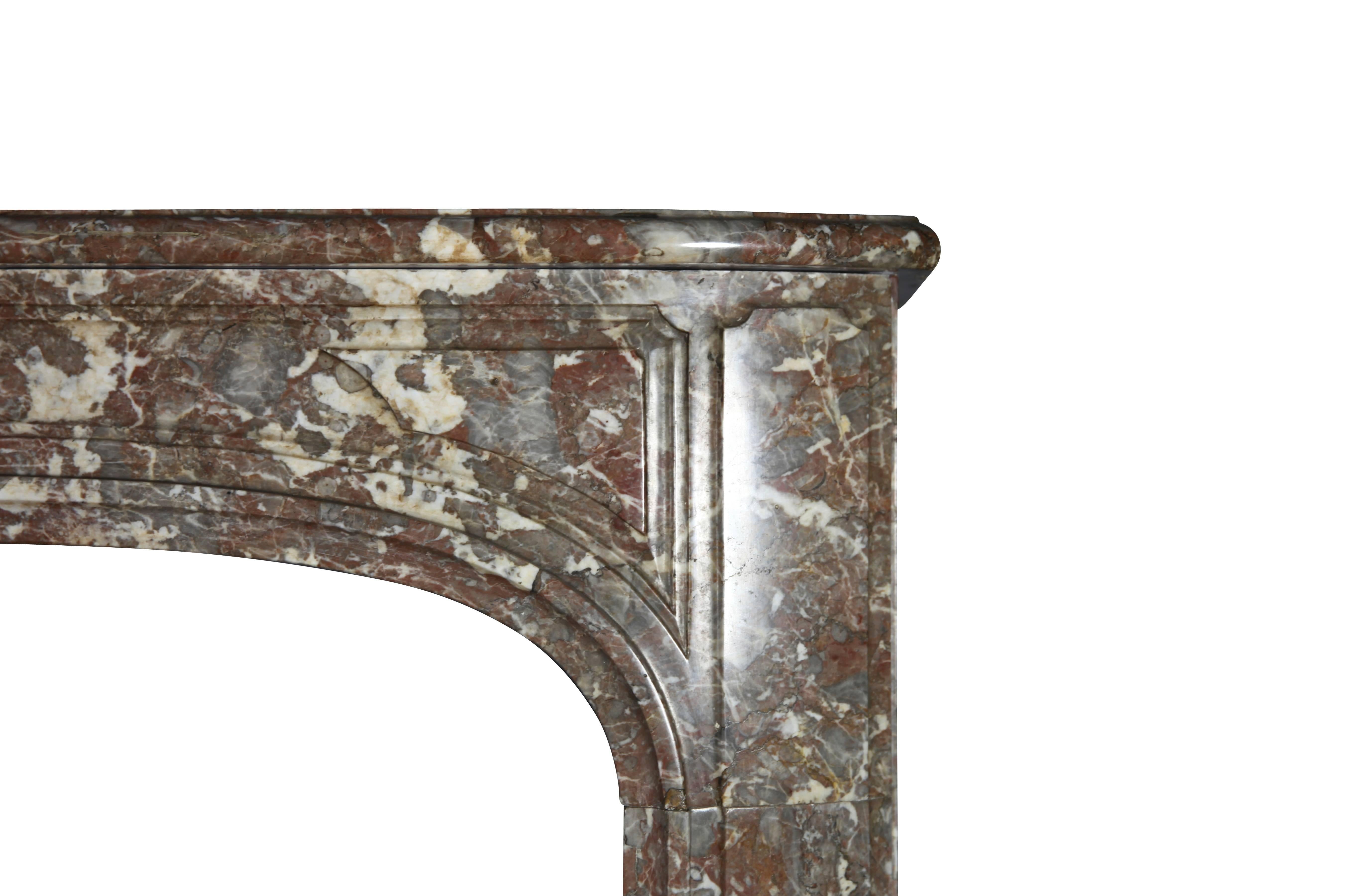 Belgian 18th Century Fine Small European Marble Antique Fireplace Surround For Sale