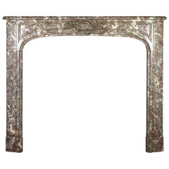 18th Century Fine Small European Marble Antique Fireplace Surround
