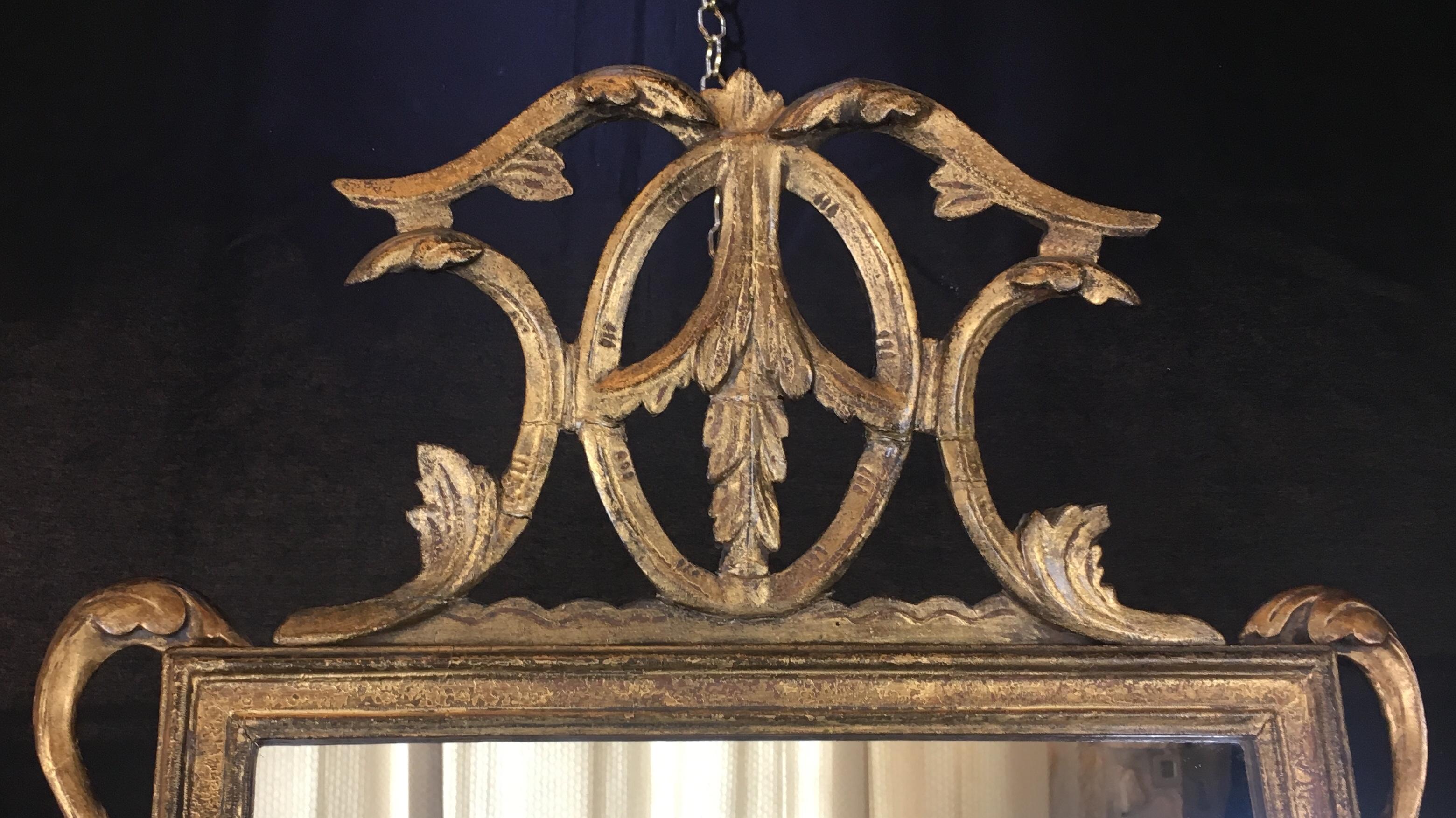 18th Century Regency Hand-Carved and Gilded Mirror, English In Good Condition In Miami, FL