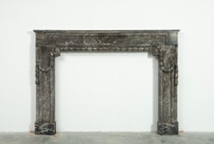Antique 18th Century Fireplace Mantel in Gris d'Ardenne Marble